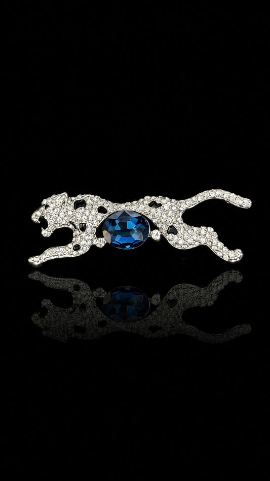 Sapphire Sprint Panther Brooch