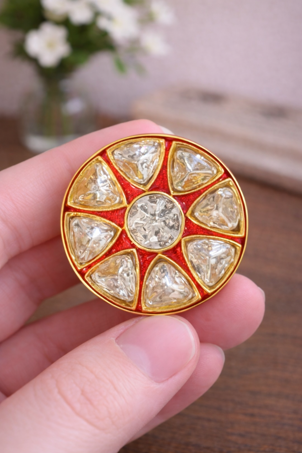 Royal Kundan Halo Bandhgala Button