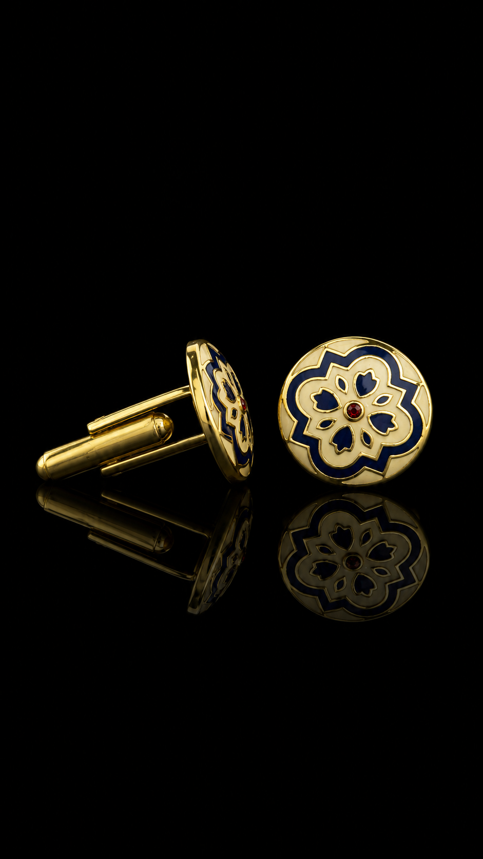 Azure Royale Floral Cufflinks