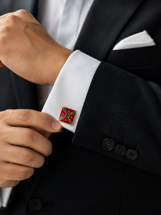 Pyra Enamel Cufflinks