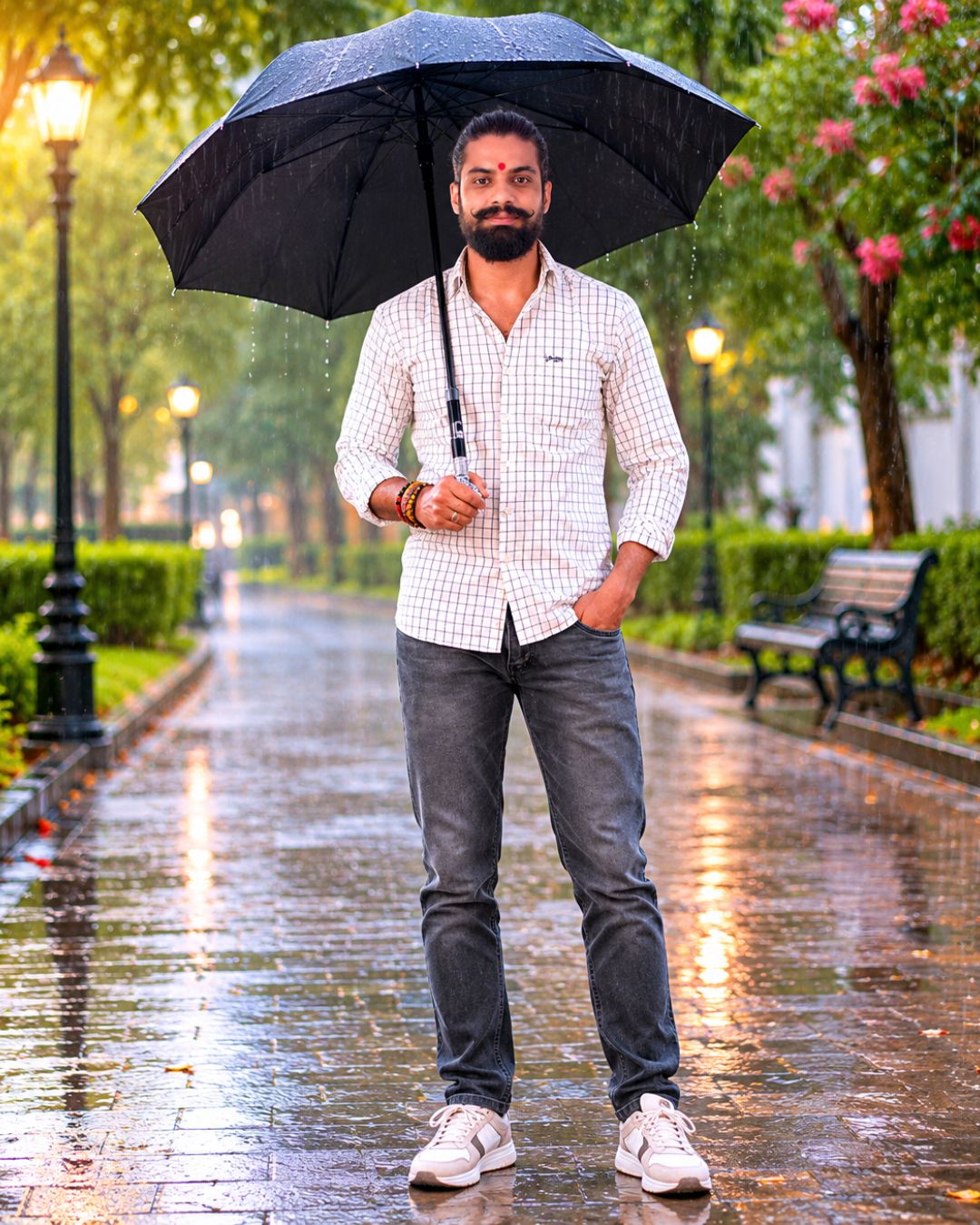 Regal Lion Handle Walking Stick Umbrella