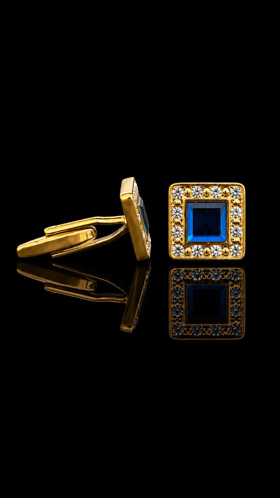 Royal Sapphire Gold Cufflinks