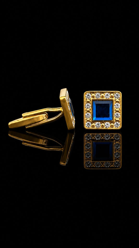 Royal Sapphire Gold Cufflinks