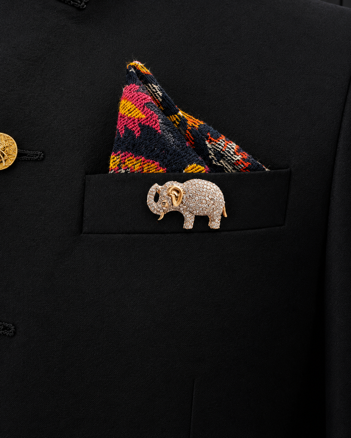 Regal Elephant Brooch