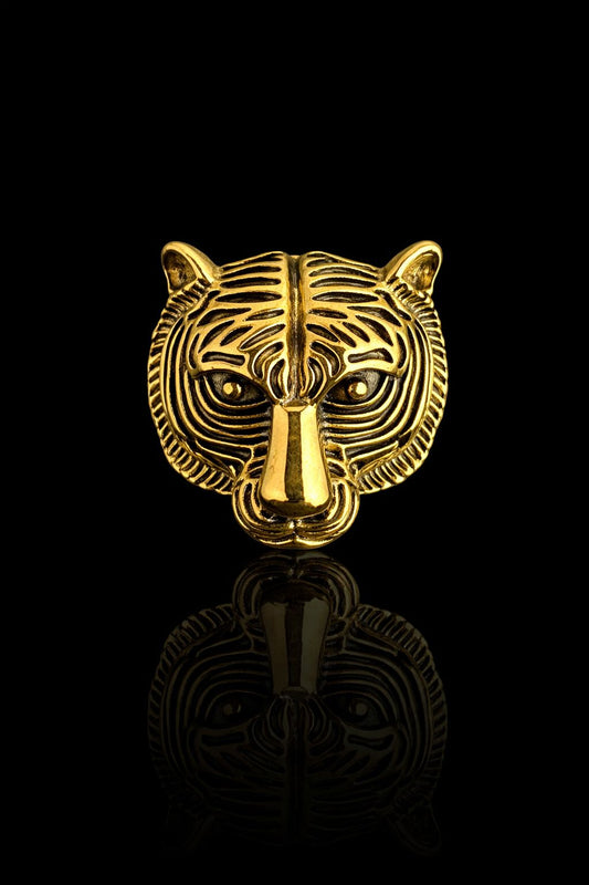 Classic Tiger Emblem Brooch