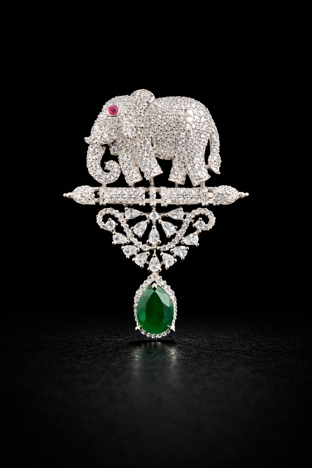 Royal Elephant Charm Magnet Brooch