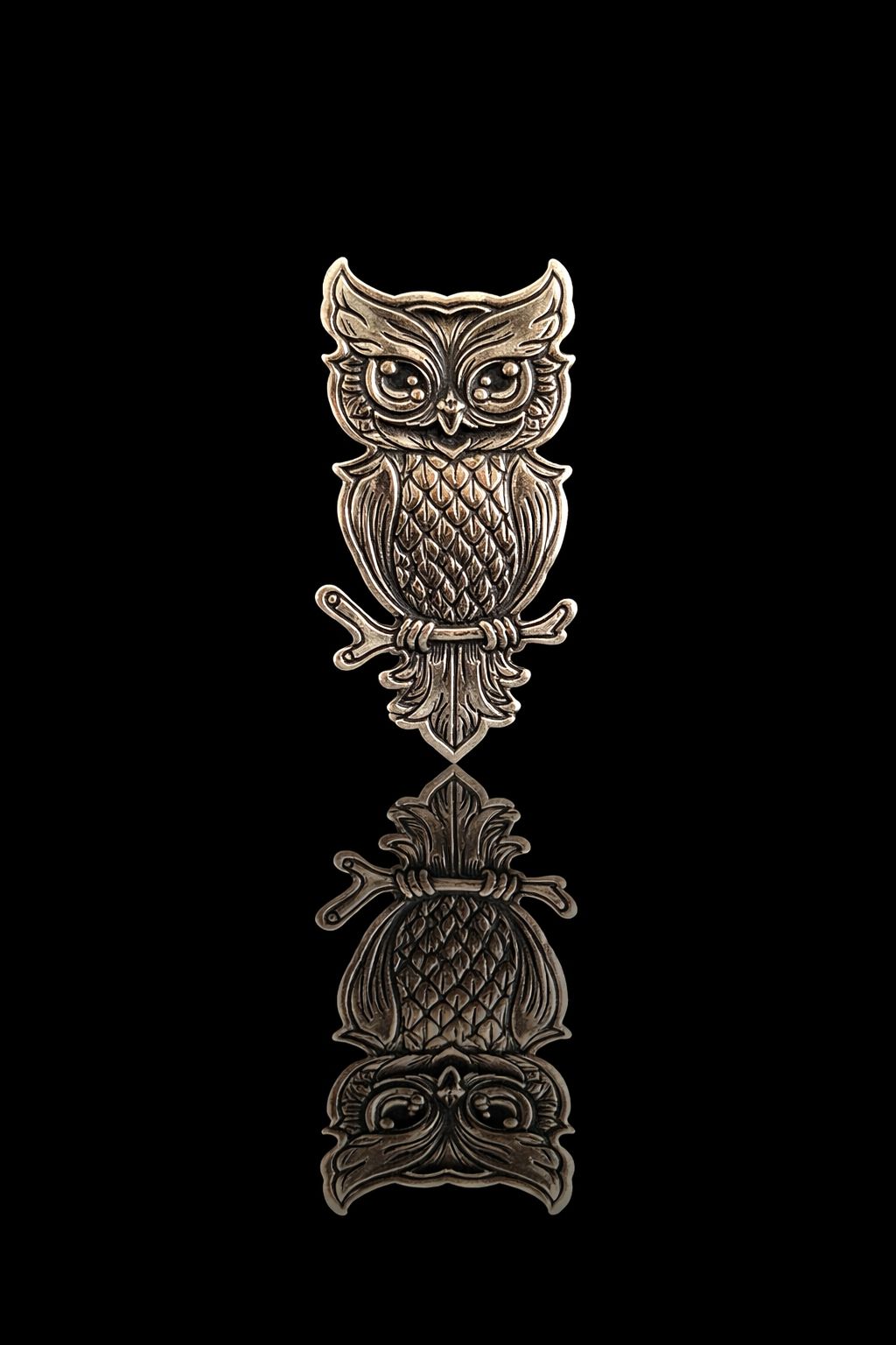 Wise Crest Owl Brooch