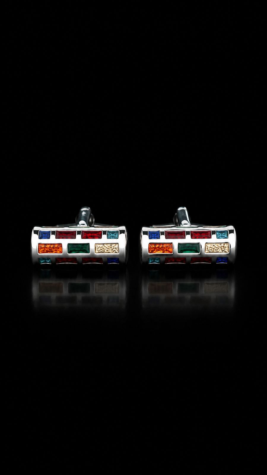 Stained Glass Mosaic Cufflinks