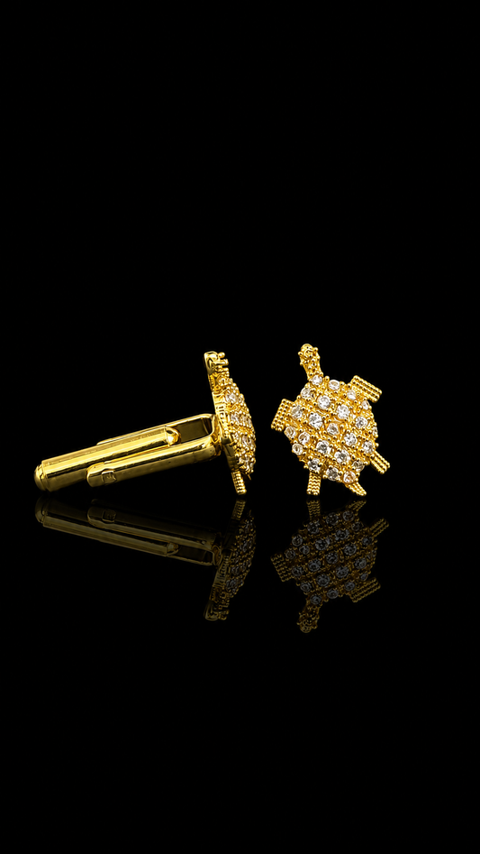 Imperial Turtle Crystal Cufflinks