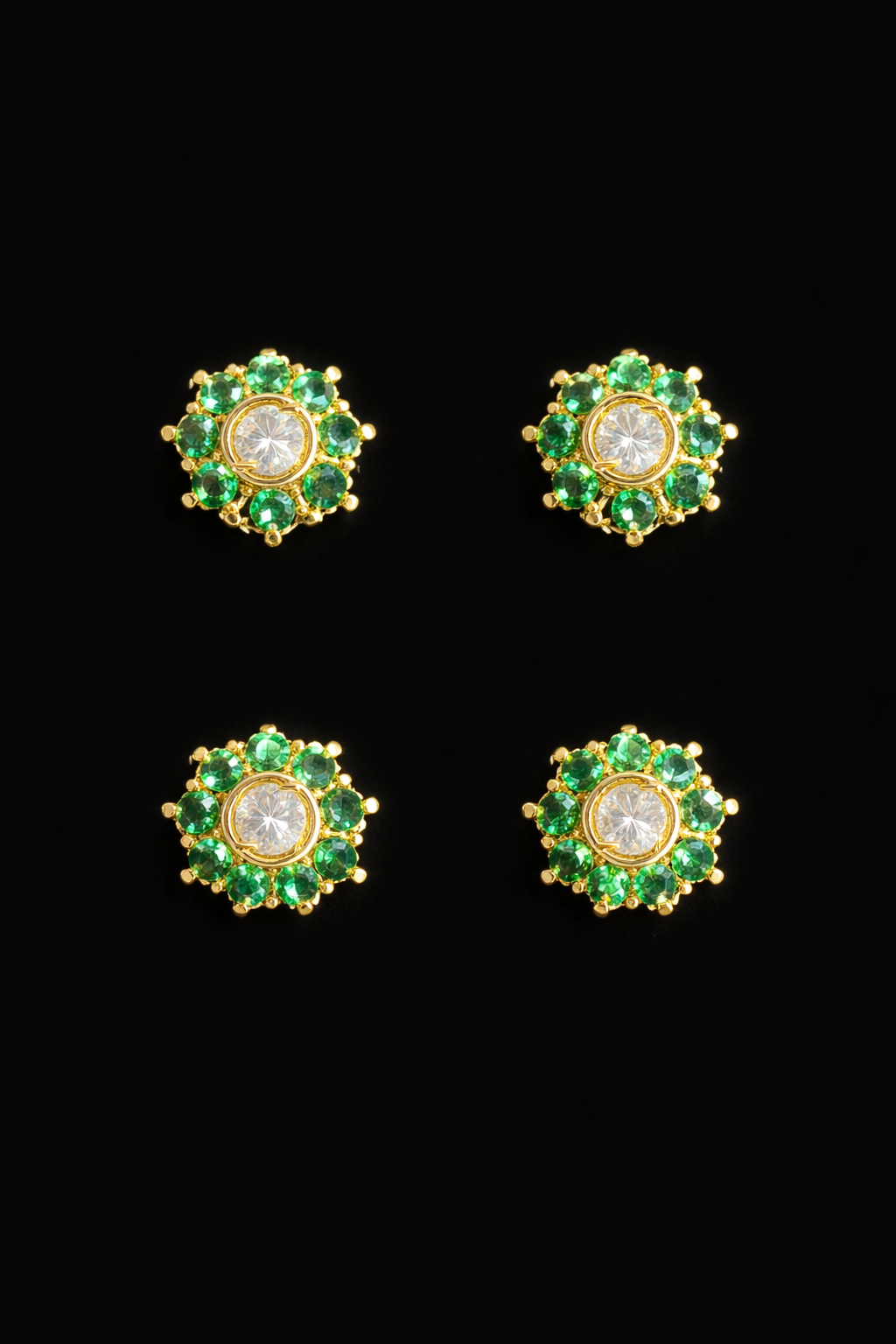 Emerald Sunburst Kurta Button