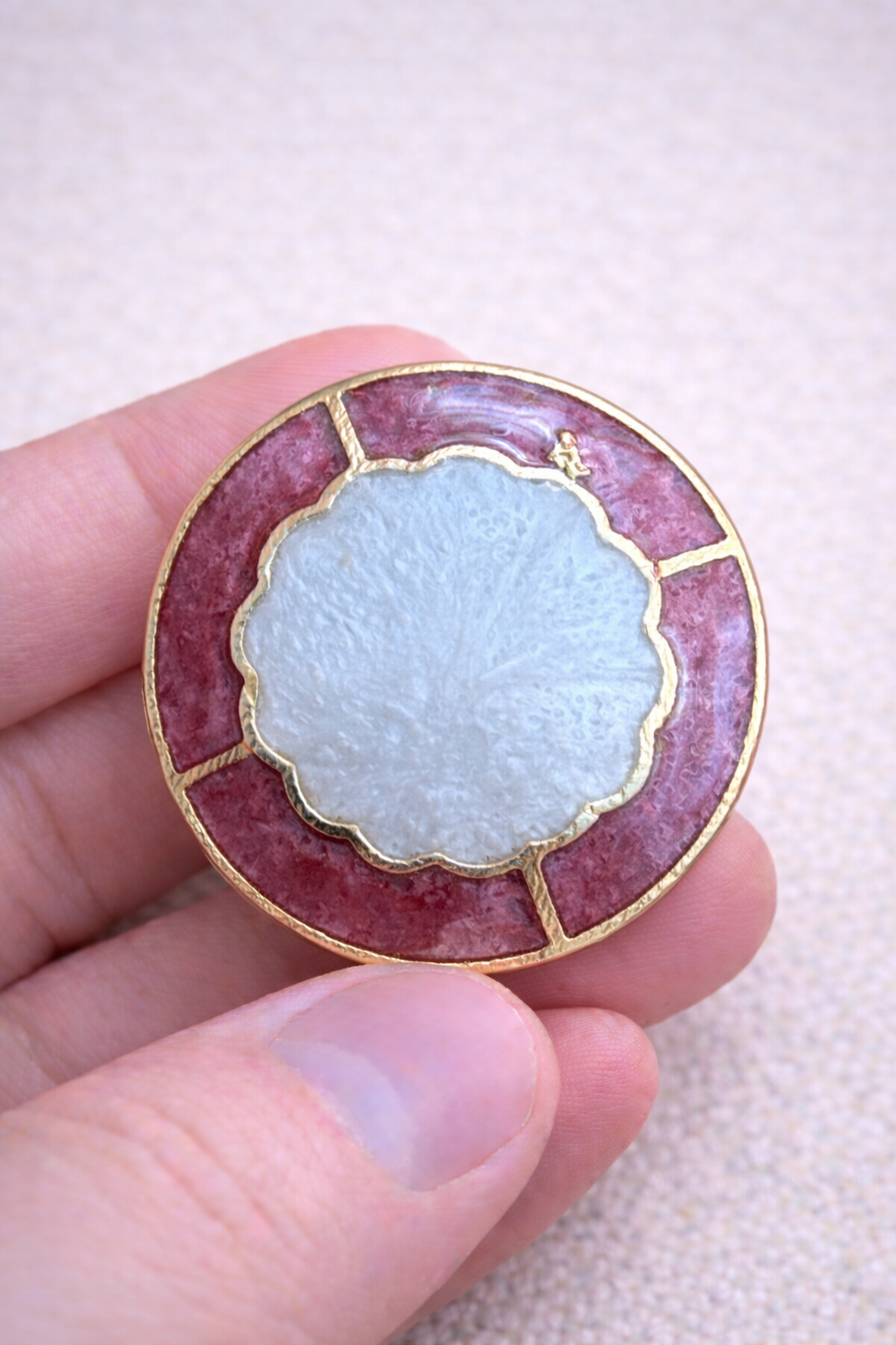 Royal Sapphire Bloom Bandhgala Button