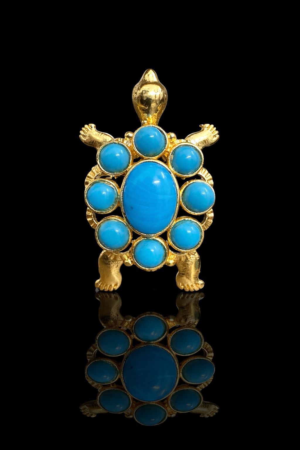 Turquoise Tortoise Brooch
