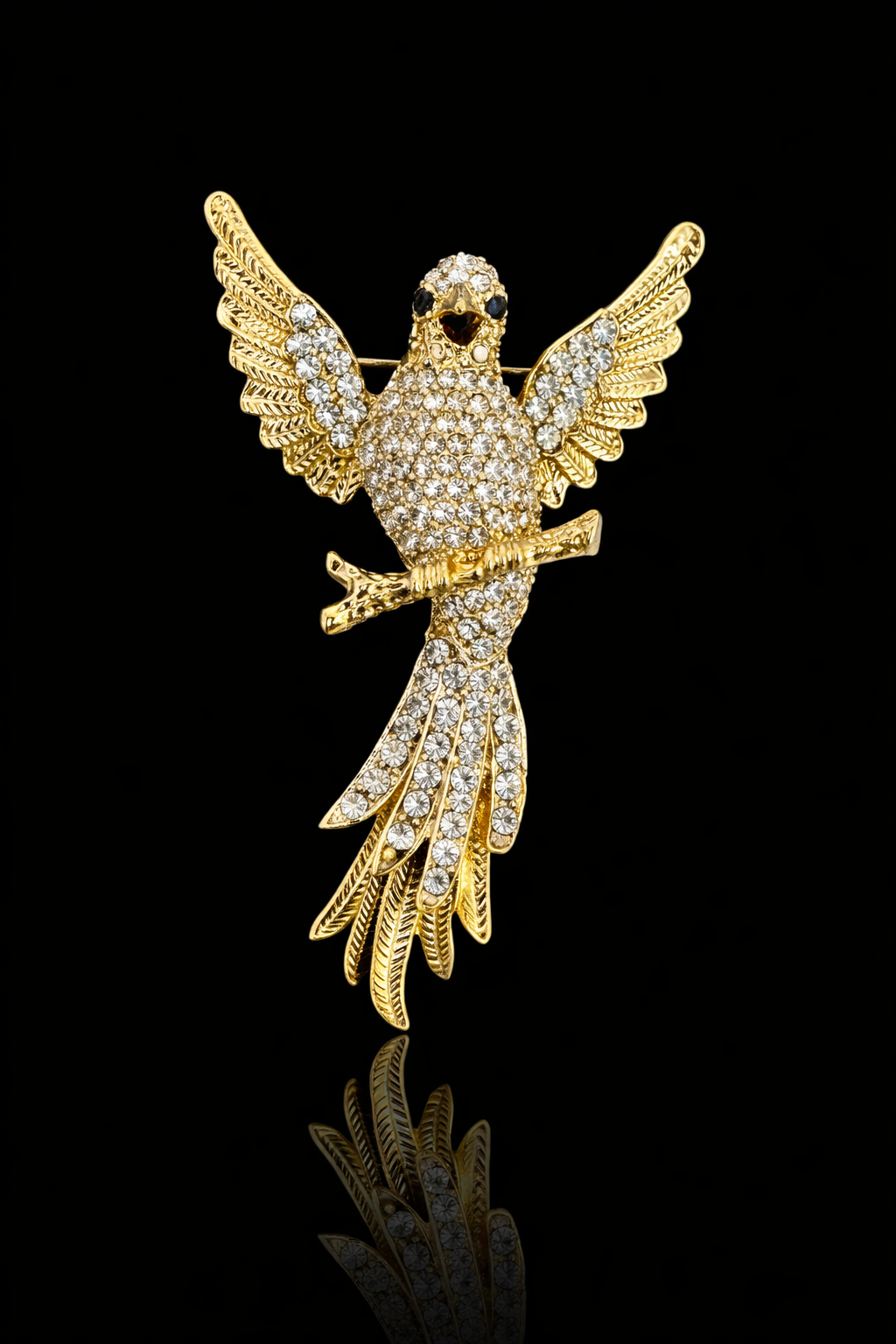 Royal Songbird Crystal Brooch