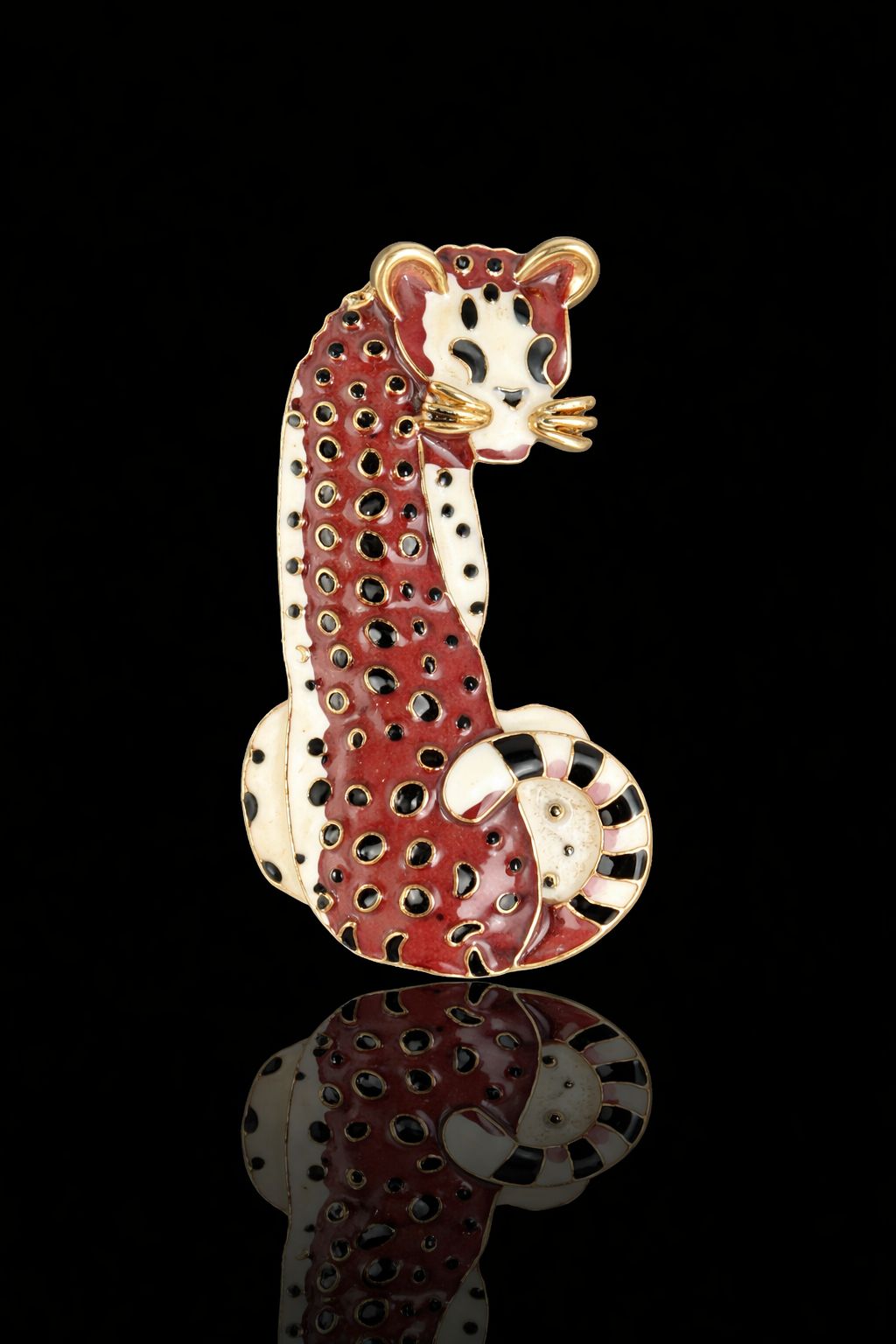 Snow Leopard Charm Brooch