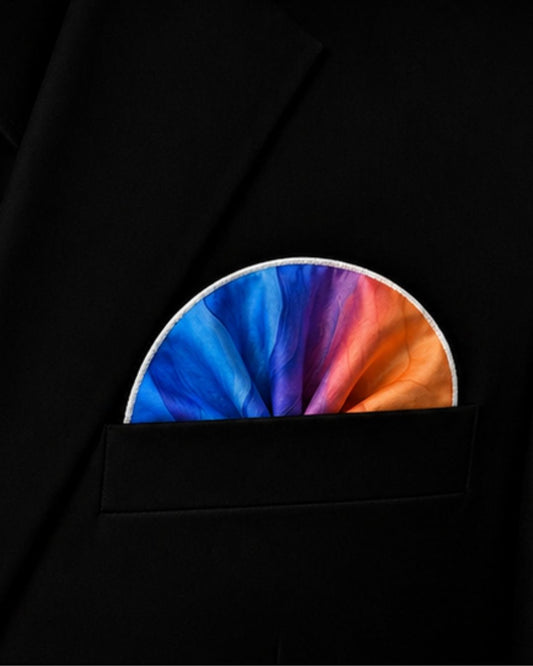 Sunset Wave Silk Pocket Square