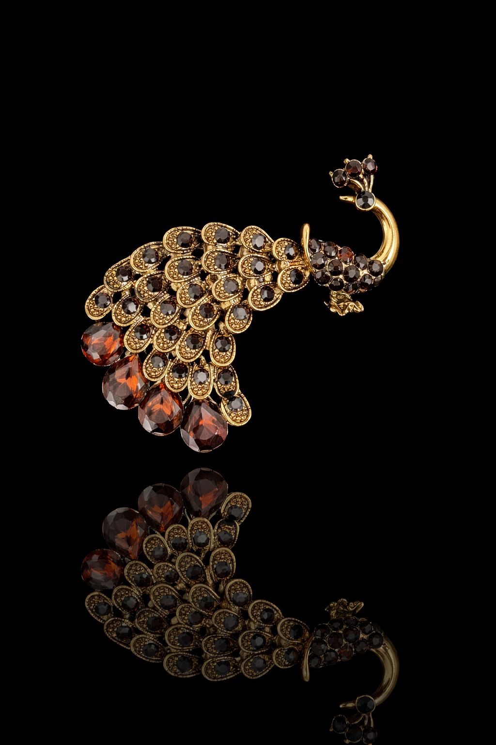 Royal Plume Peacock Brooch