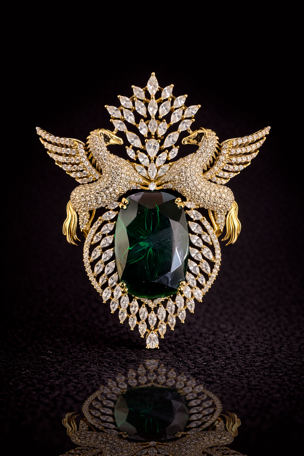 Royal Pegasus Crest Brooch