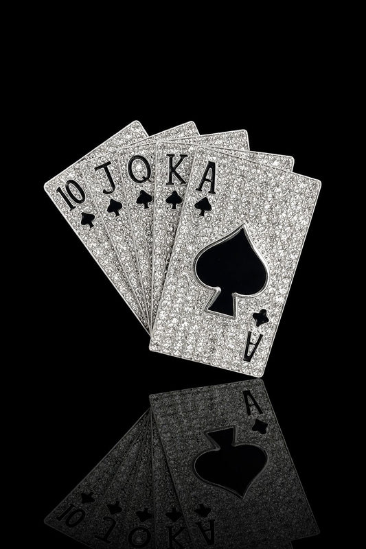 Royal Flush Cards Brooch