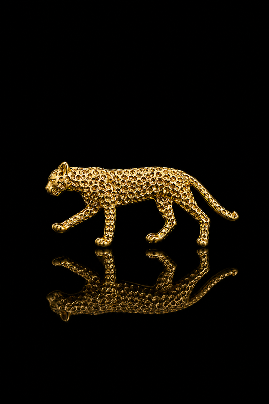 Golden Panther Lapel Pin