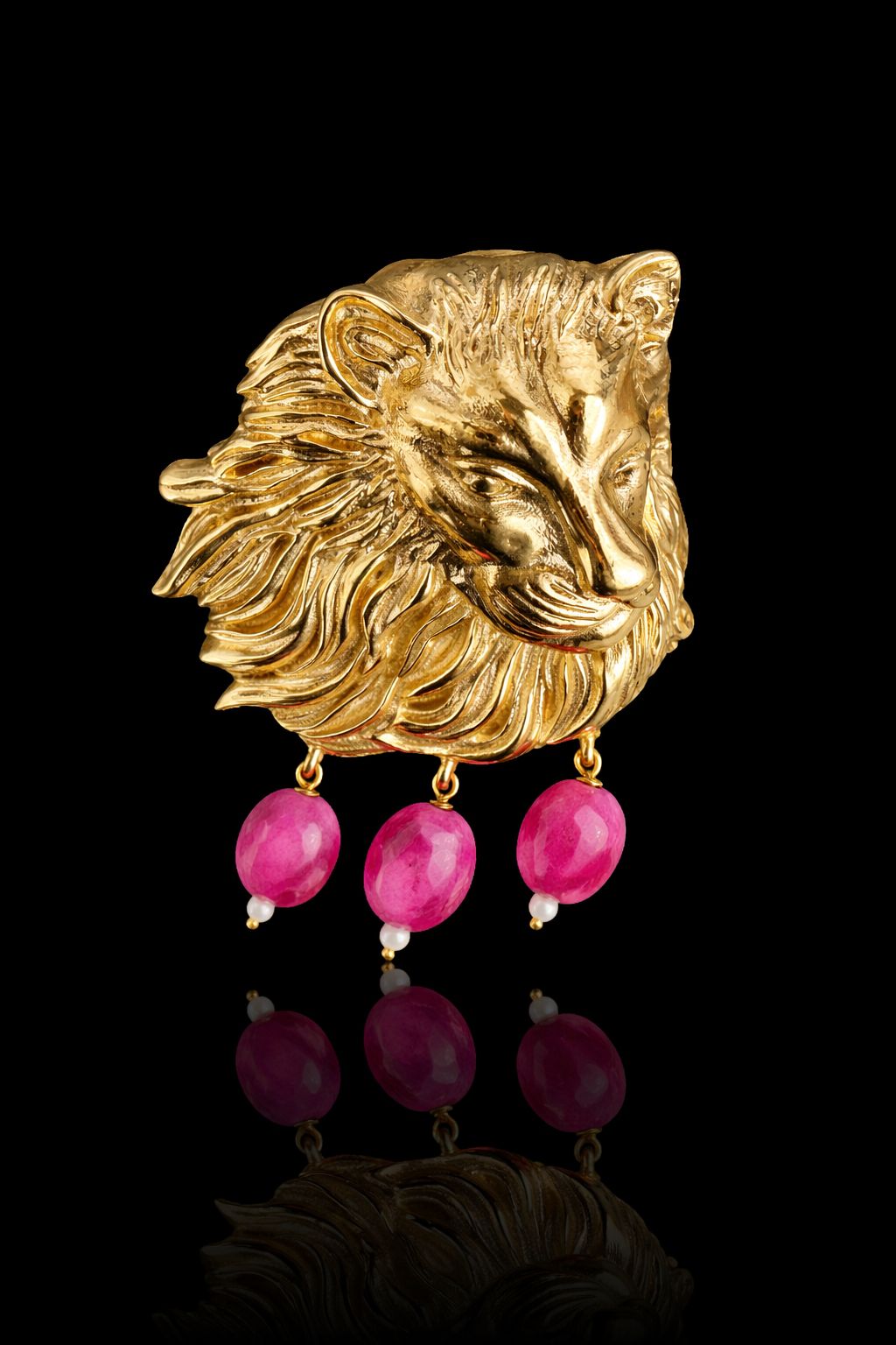 Majestic Mane Lion Brooch