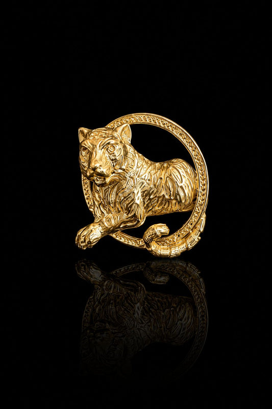Royal Tiger Circle Lapel Pin