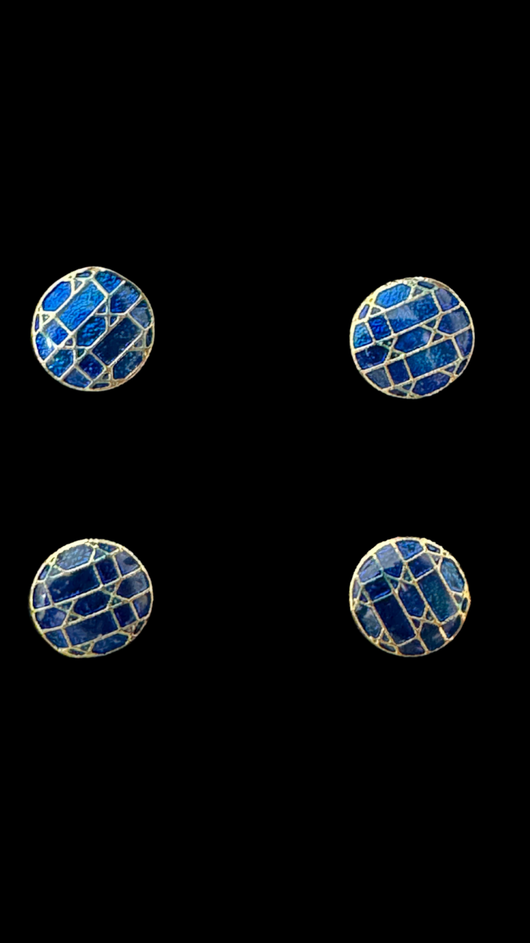 Midnight Mosaic Kurta Button