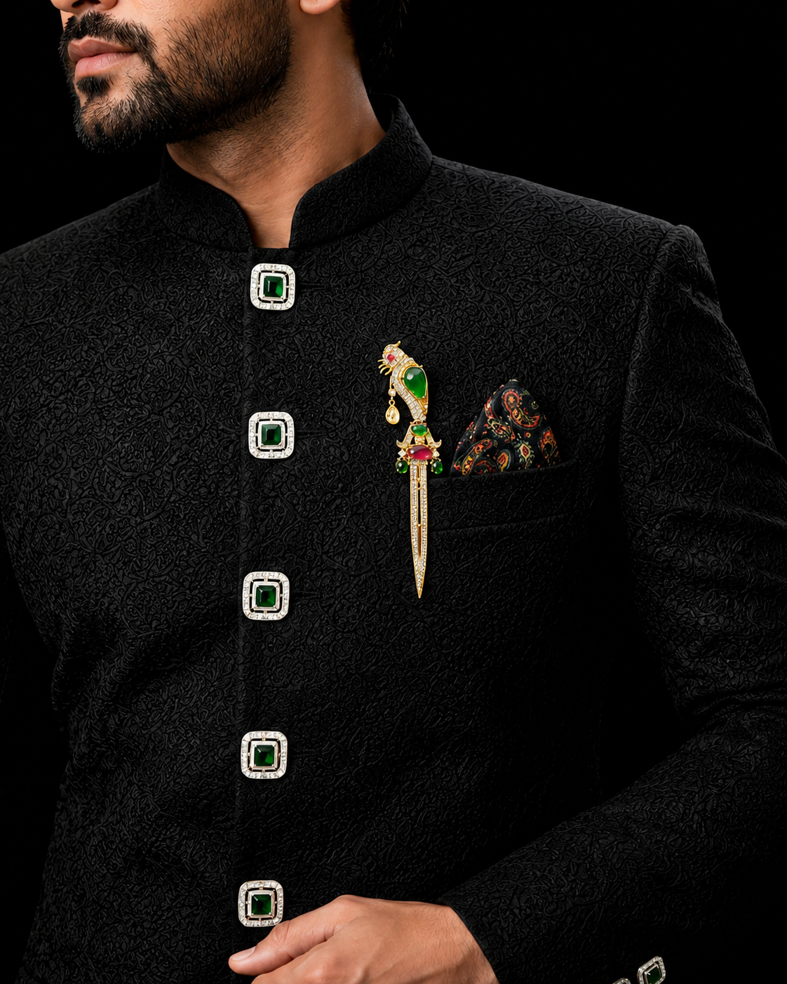 Royal Parrot Dagger Brooch
