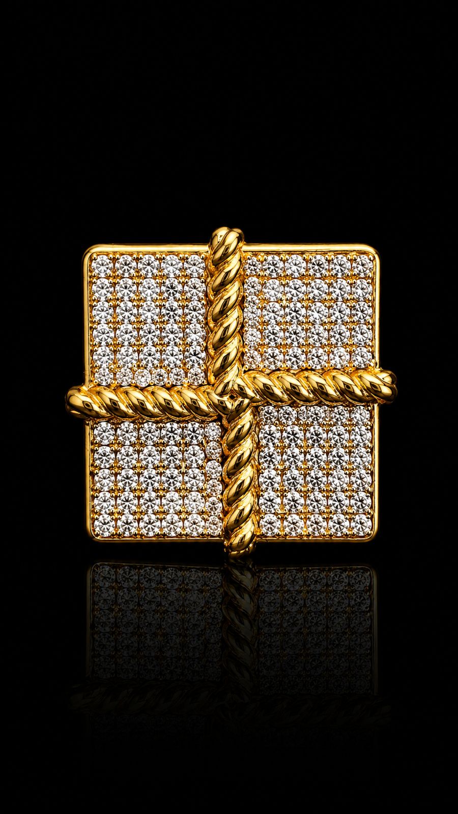 Imperial Crystal Knot Lapel Pin