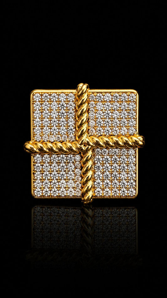 Imperial Crystal Knot Lapel Pin