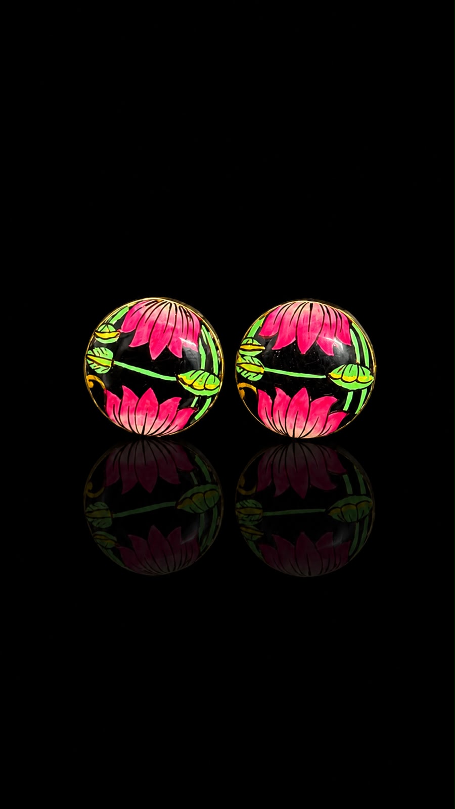 Kamal Vana Hand-Painted Enamel Cufflinks