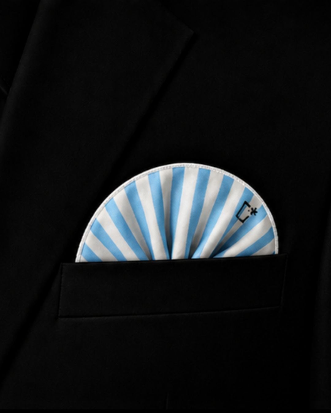 Skyline Stripe Silk Pocket Square