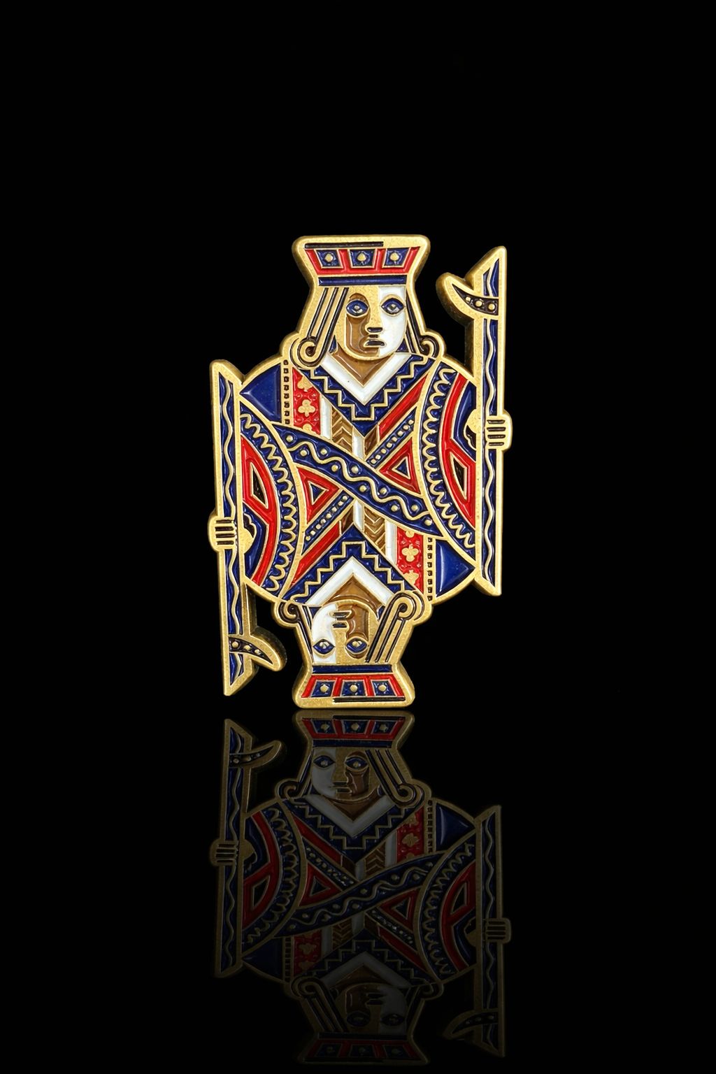 Royal Card King Brooch