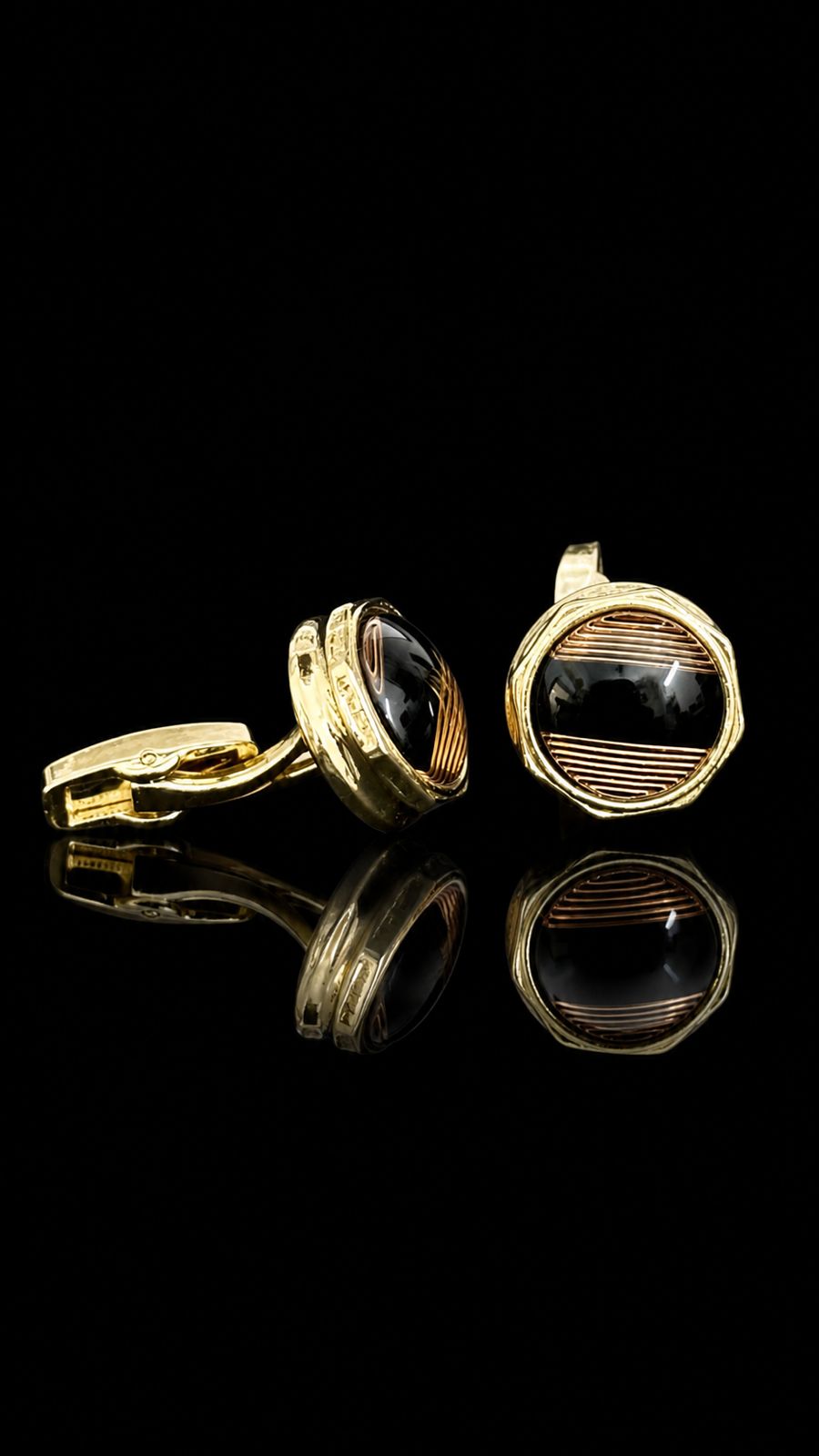Midnight Gold Luxe Cufflinks
