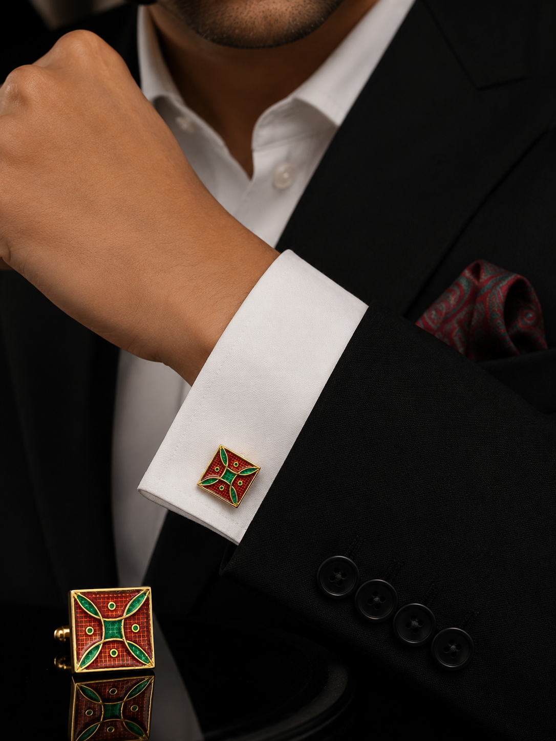Pyra Enamel Cufflinks