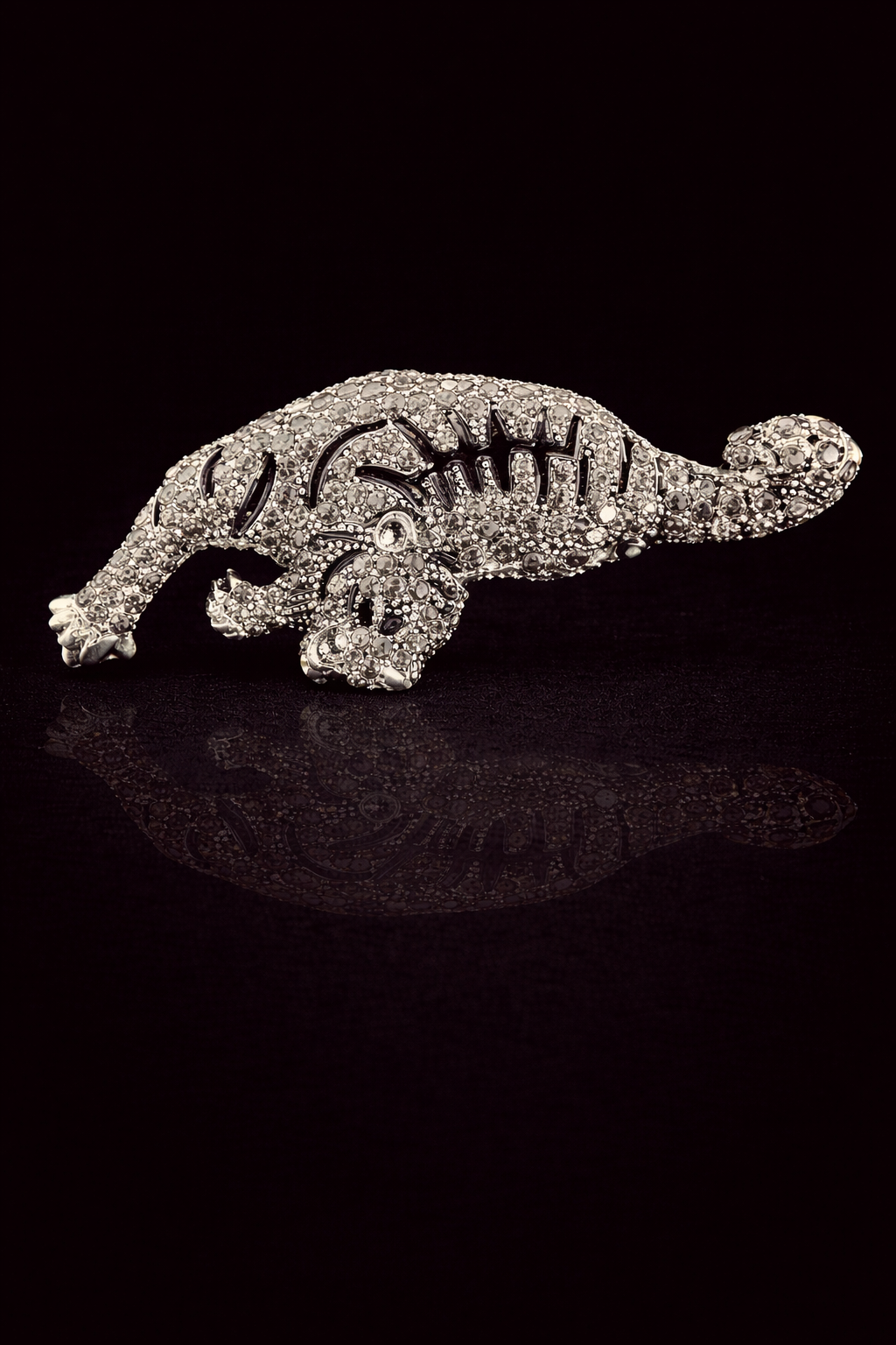 Crystal Panther Brooch
