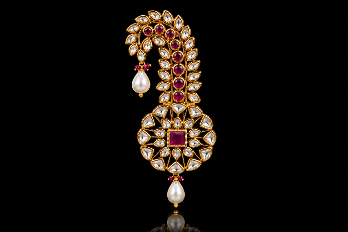 Royal Ruby & Pearl Kalingi Sarpech