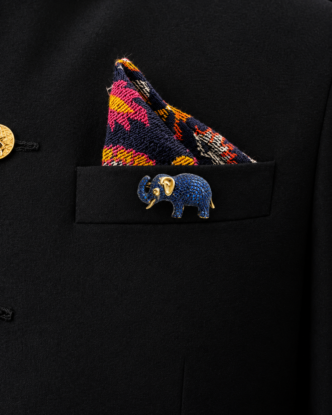 Regal Elephant Brooch