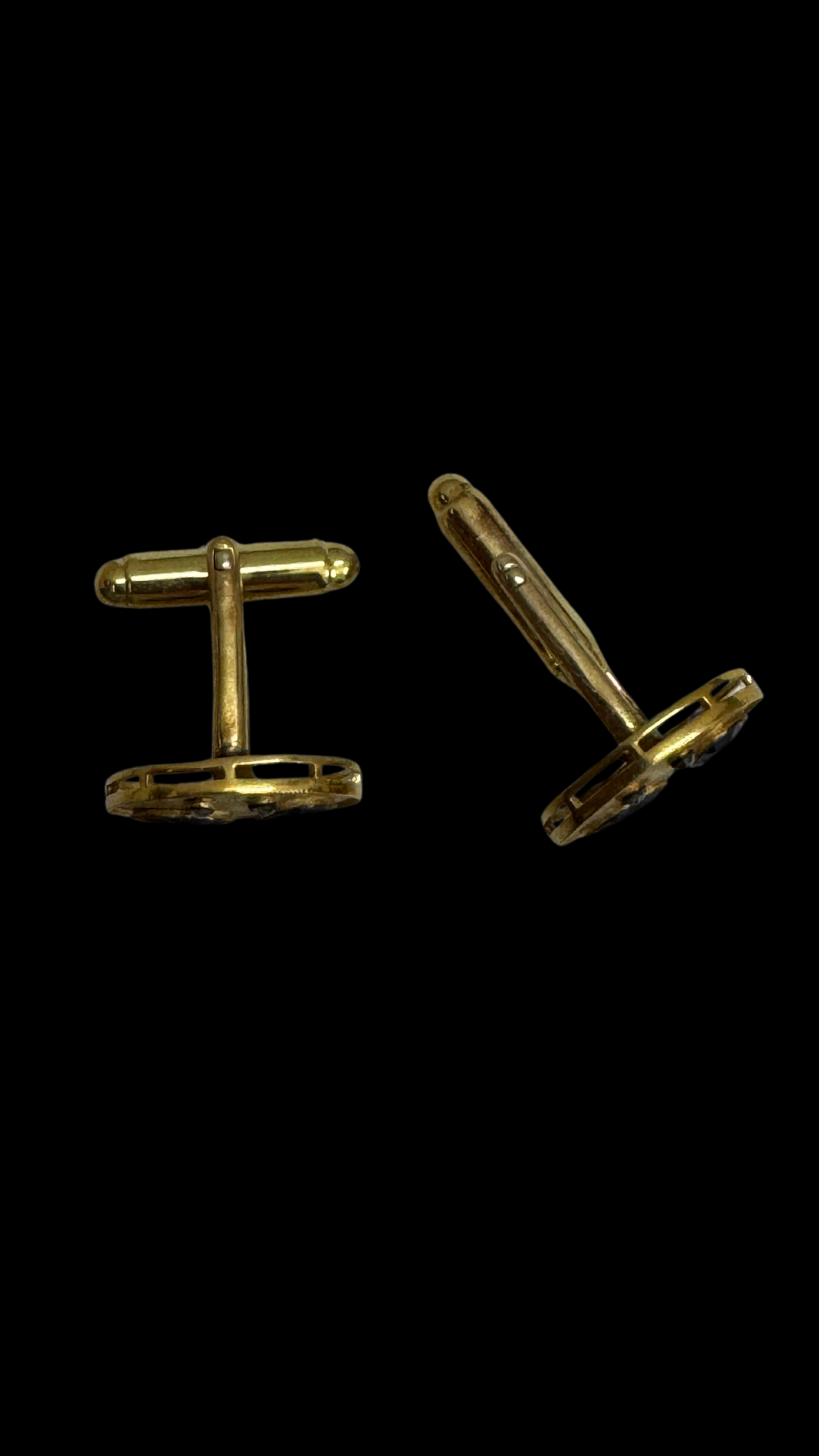 Dual Oval Emerald & Sapphire Cufflinks