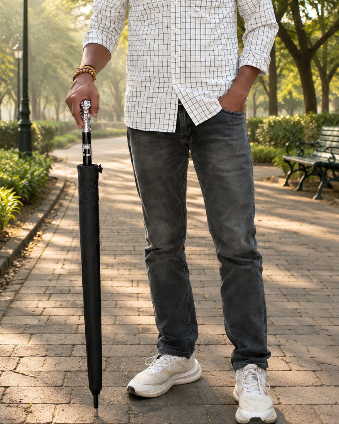 Regal Lion Handle Walking Stick Umbrella