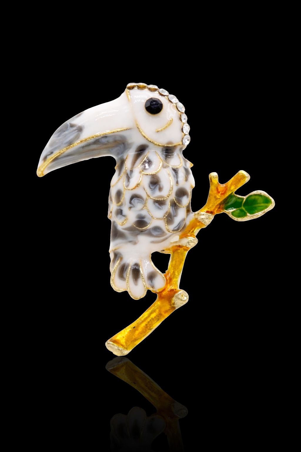 Ivory Toucan Brooch