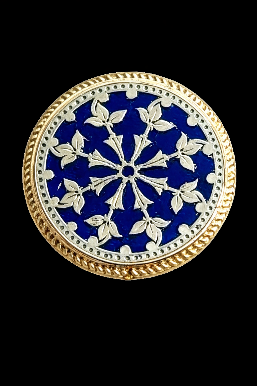 Crimson Bloom Bandhgala Button