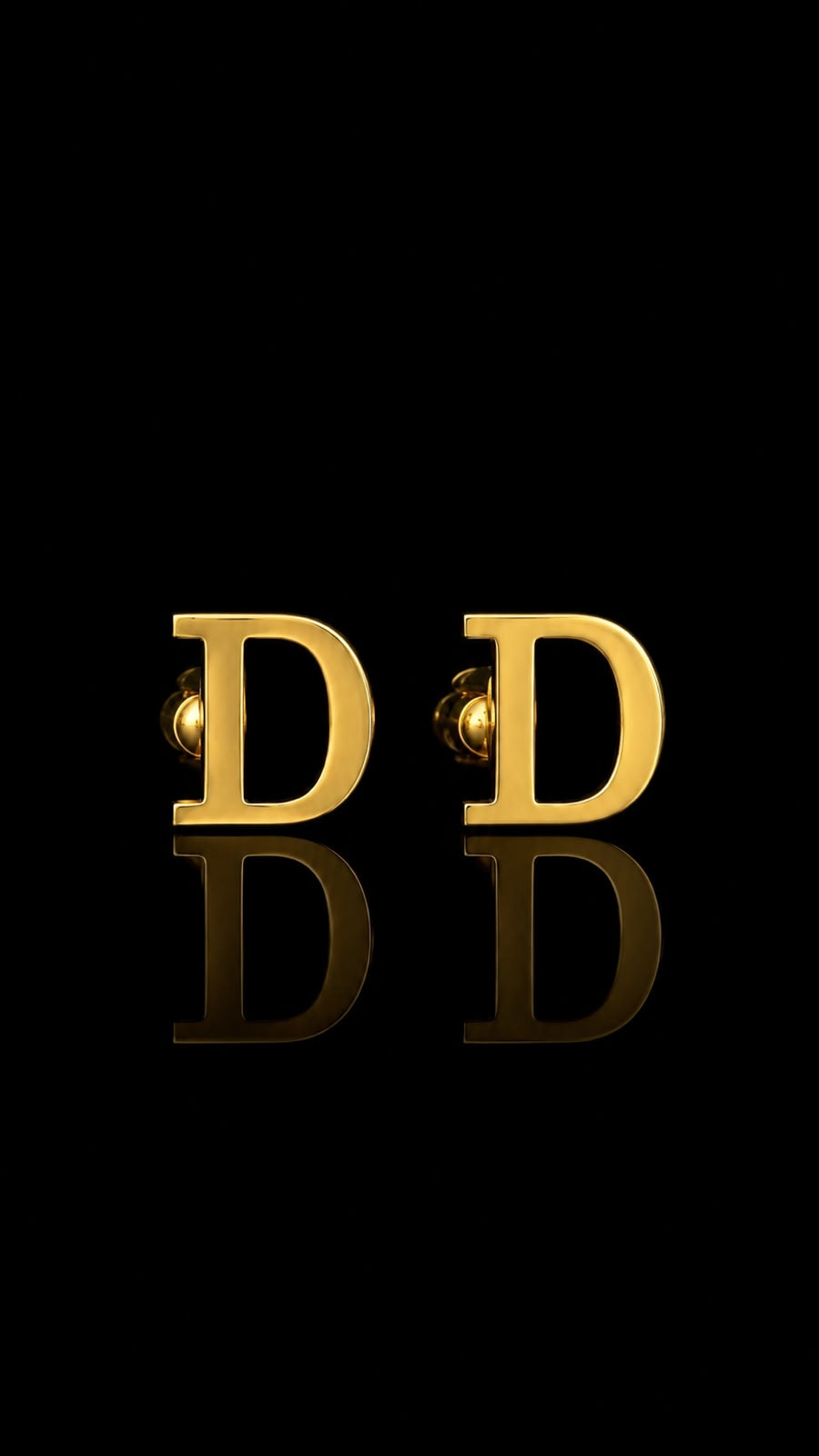 Rajputana Initial"D"Gold Cufflinks