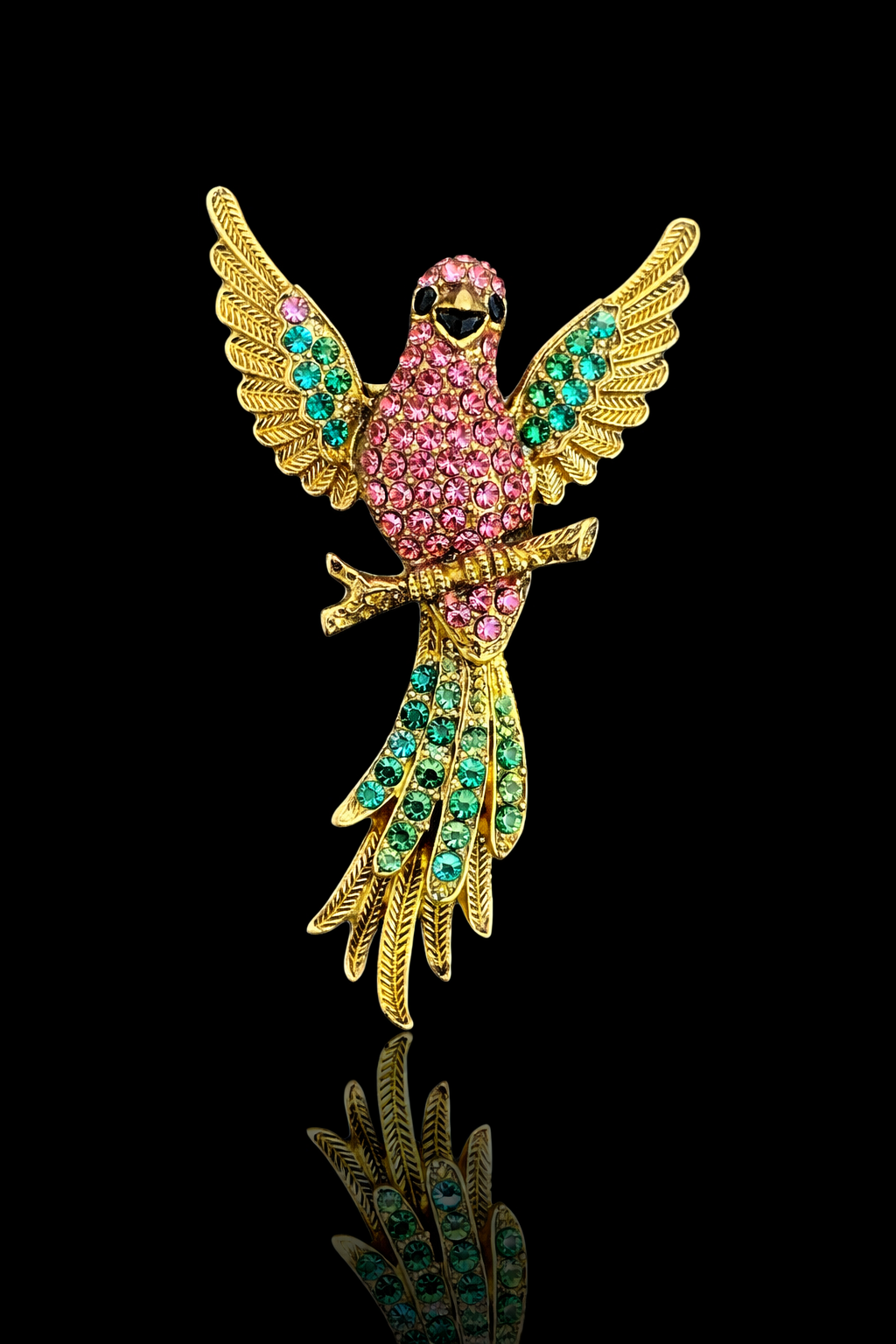 Royal Songbird Crystal Brooch