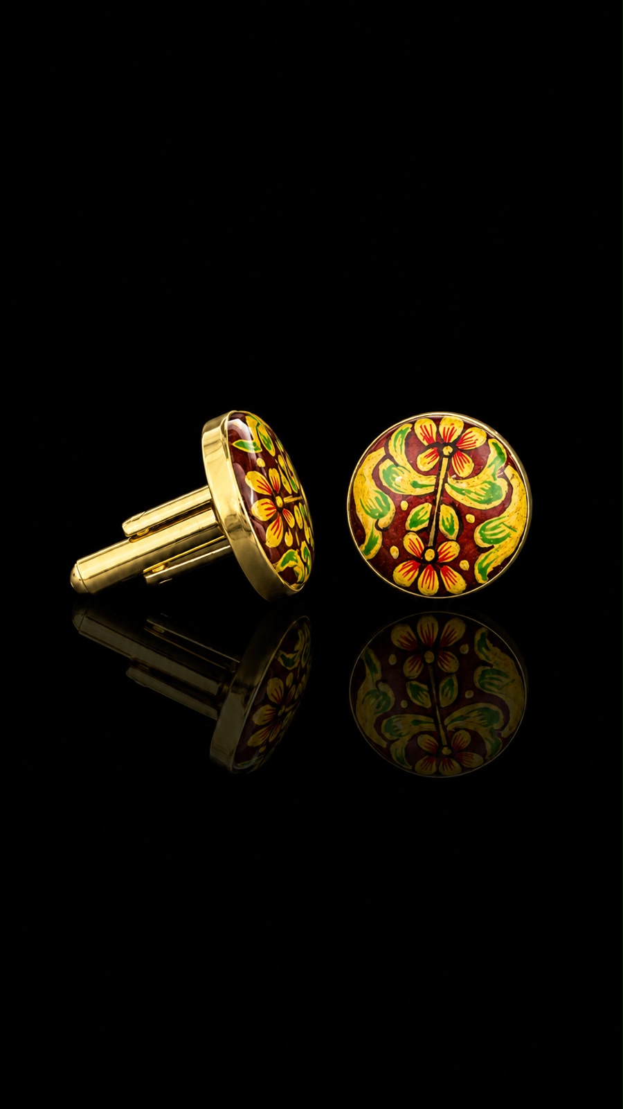 Gulnaar Hand-Painted Enamel Cufflinks