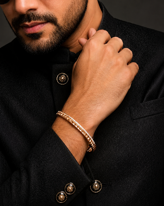 Auric Prism Textured Silver kada