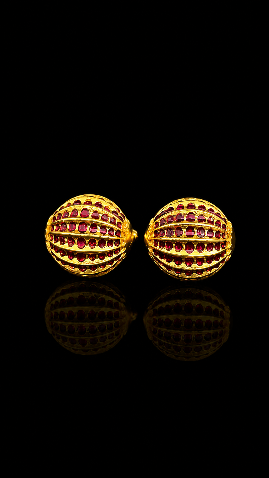 Maharaja Ruby Dome Cufflinks