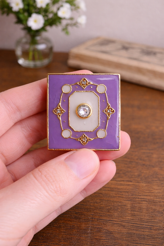 Royal Amethyst Frame Bandhgala Button