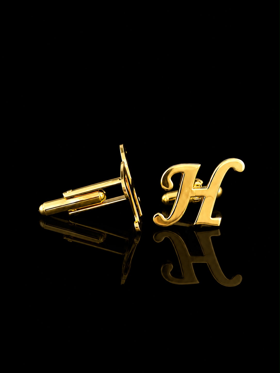 Rajputana Initial "H" Gold Cufflinks