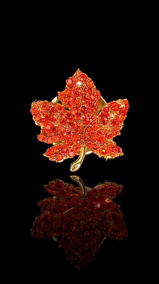 Crimson Maple Button Clip