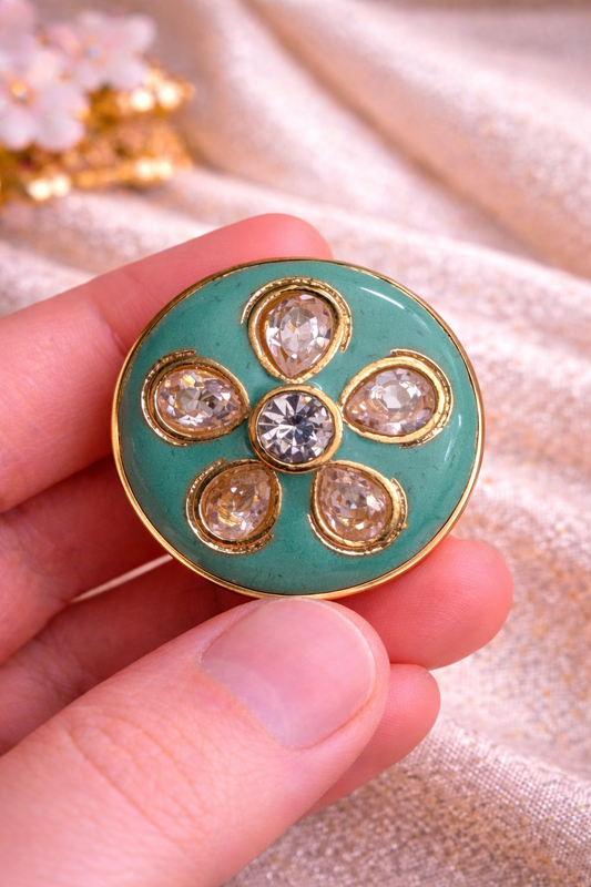 Mint Royale Kundan Bandhgala Button